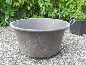 Kupfer Waschbottich / Kupferkessel aus Frankreich – antik 16,5 kg - Ø 69,5 Kg - Bild 1 von 8