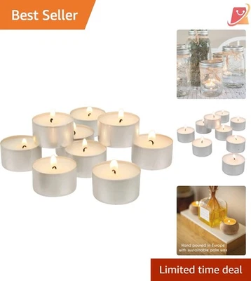 Velas Tealight blancas sin perfume de larga duración paquete a granel 50 para fiestas bodas Foto 1 de 4