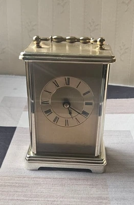 Acctim Quartz German Made Clock mantel carriage clock 2892 battery op works H16c - Image 1 of 4