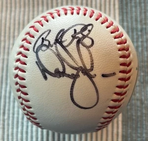 MARK McGWIRE SCOTT SPIEZIO BRAD RIGBY 1997 OAKLAND A’s SIGNED BASEBALL AUTO IP - Picture 1 of 3