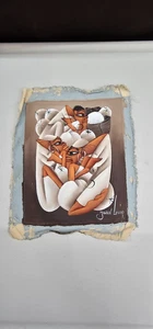 Painting Oil Canvas Cloth Made in Aruba 3 Woman 2 - Picture 1 of 3