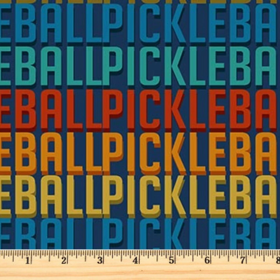 Tela de algodón Pickleball multitexto a rayas 27533-48 Northcott por media yarda Foto 1 de 1