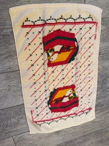 Weihnachten Küche Badetuch Geschirr Hand Gans Gänse Blumen Retro MCM Vintage - Bild 1 von 9