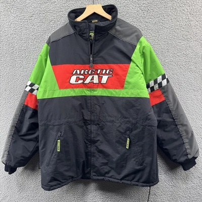 Chaqueta De Colección Arctic Cat Para Hombre XL Negra Verde Roja Z-Force Thinsulate Racing Años 90 Foto 1 de 4