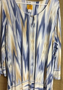 Ruby Rd. Boho Tunika Top mit Schlüsselloch Design Damen Größe 2X - Bild 1 von 6