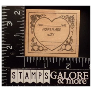 STAMP AFFAIR RUBBER STAMPS COUNTRY HEART THIS WAS HOMEMADE BY FRUIT CORNERS 3056 - Picture 1 of 2
