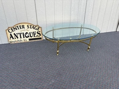 66950 Brass and Glass Coffee Table Stand - Image 1 of 4