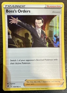 Pokemon Juego de Cartas Coleccionables Rebel Clash Boss's Orders #154/192 Holo Casi Nuevo/Como Nuevo - Imagen 1 de 2