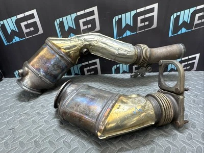 OEM BMW F80 F82 F83 F87 S55 M3 M4 M2 Catalytic Converter Down Pipes Stock Cats - Image 1 of 4