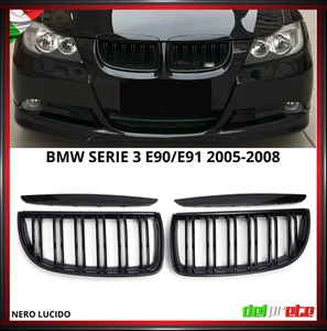 SET GRIGLIA RENI BMW SERIE 3 E90 E91 (05-09) PRE RESTYLING CALANDRA MASCHERINA - Imagen 1 de 12