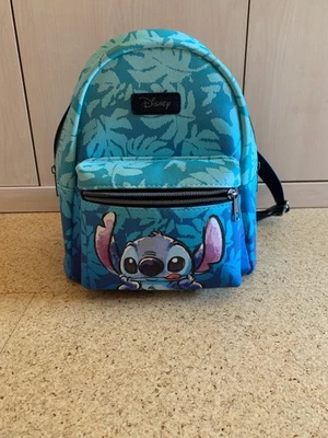 Loungefly Disney Lilo & Stitch Blue Tropical Leaves Mini Backpack Mini Rucksack - Bild 1 von 4