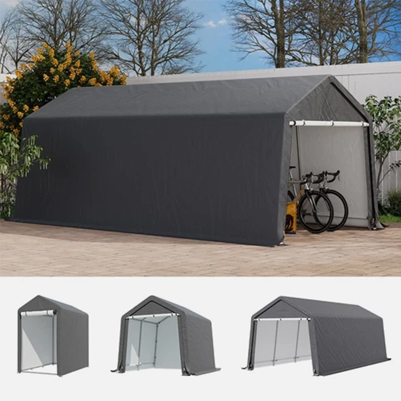 Tent Garage Motorcycle Bike Tent Storage Shed Tool Shed Winter Chicken Coop - Image 1 of 4