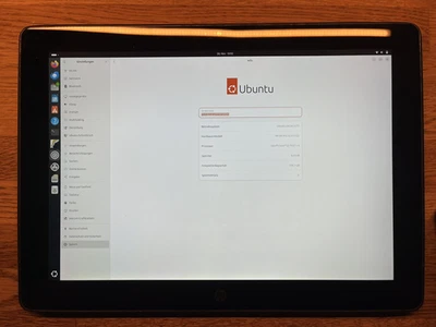 HP Pro X2 612 G2 Tablet mit Ubuntu 24.04.3 LTS, gebraucht, in gutem Zustand - Bild 1 von 3