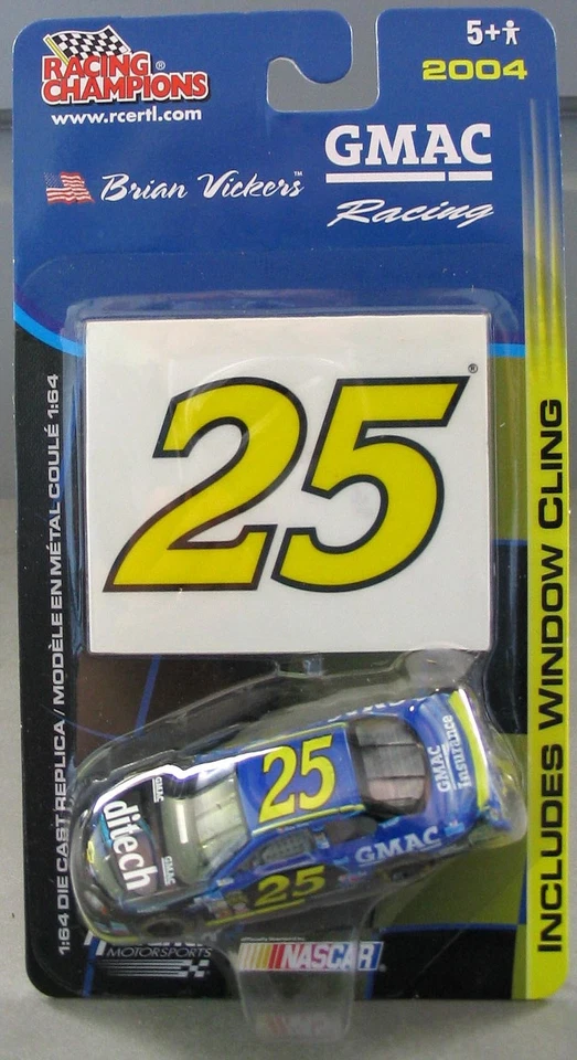 Racing Champions 2004 1:64 Brian Vickers #25 GMAC Ditech con ventana adhesiva Foto 1 de 1