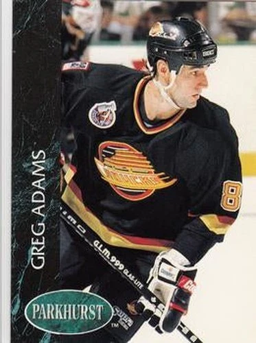 #195 Greg Adams - Vancouver Canucks - 1992-93 Parkhurst Hockey - Image 1 of 1