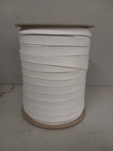 CARRETE de 150 YARDAS banda elástica 1/2 pulgada de ancho blanco - elástico - costura - artesanía - Imagen 1 de 3
