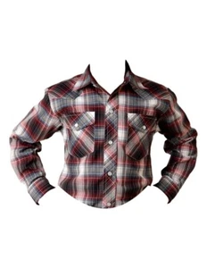 Roper Western Shirt Boys Long Sleeve Plaid Red 01-030-0101-6041 RE - Picture 1 of 2
