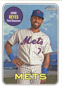 2018 Topps Heritage Baseball Card #246 Jose Reyes