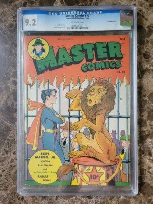 Master Comics 70 CGC 9.2 1946 Captain Marvel Jr High Grade RARE Golden Age - Image 1 of 4