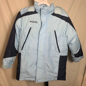 Columbia Sportswear Down Filled Puffer Jacket Blue & Navy Sz 10/12  - Picture 1 of 9