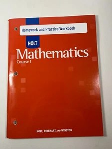 Holt Mathematics: Homework Practice Workbook Course 1 0030782422 2007 - Imagen 1 de 3