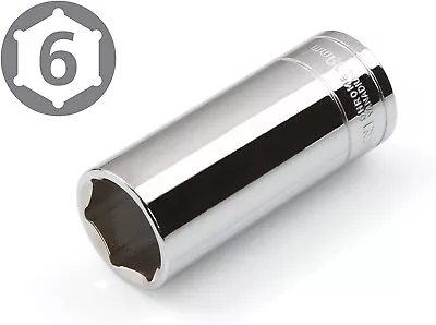 TEKTON 14201  3/8-Inch Drive by 19 mm Deep Socket, Cr-V, 6-Point - Image 1 of 3