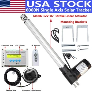 Set of 16" 12V 6000N Linear Actuator LCD Controller Solar Tracking Tracker Kits - Picture 1 of 12