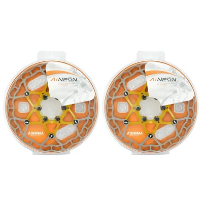 Самый легкий дисковый тормоз ASHIMA AiNeon ARO-10 160 мм 71 г, золотистый - Изображение 1 из 4