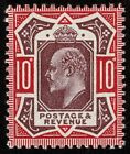 Great Britain Stamp Scott#137 10d King Edward VII Mint H OG Well Centered