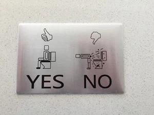 Funny Toilet Signs Pub Cafe Club Restaurant Office Unisex Bathroom Signs Plaque - Picture 1 of 4