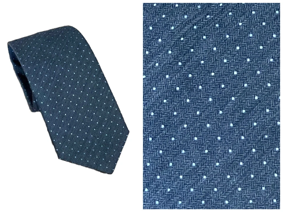 加拿大 意大利灰色圆点羊毛丝绸豪华领带 阅读 — 第 1/4 张图片