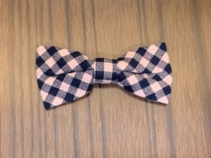 Ormond NYC Toddler Boys Bow Tie Clip On Pink & Blue Checkered - Picture 1 of 17