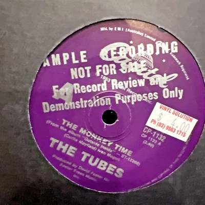 The Tubes – The Monkey Time / Sports Fan  7" single RARE Promo Demo 1983 Aus - Image 1 of 4
