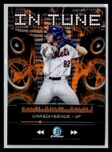 Bowman Draft 2024 cromo afinado IT-10 Carson Benge Mets Prospect - Imagen 1 de 2