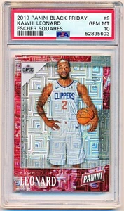 Panini Black Friday 2019 Kawhi Leonard Escher Squares #9 (05/10) PSA 10 - POP 3 - Imagen 1 de 2