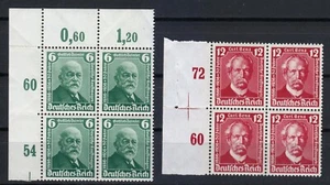Germany 1936 MNH Mi 604-612 Sc 470-471 Gottlieb Daimler & Carl Benz / Blocks ** - Picture 1 of 2
