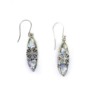 Angie Olami Earrings - Center Sterling Flower - Picture 1 of 1