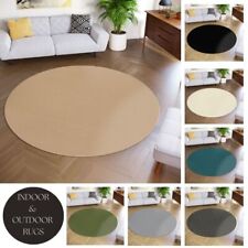 Circular Circle Round Rugs Plain Indoor & Outdoor Living Room Rug Bedroom Mat