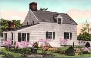 Handcolored Old Michigan Postcard Edgar Allan Poe House Dearborn MI Greenfield - Picture 1 of 2