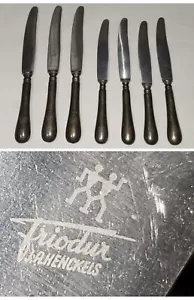 7 asas Friodur JA cena, cuchillos de mantequilla monograma asas plateadas - Imagen 1 de 24