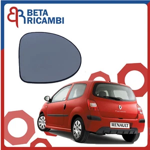Vetro Specchietto Renault Twingo 2007→2012 Piastra Specchio Cromato DX Termica - Foto 1 di 5