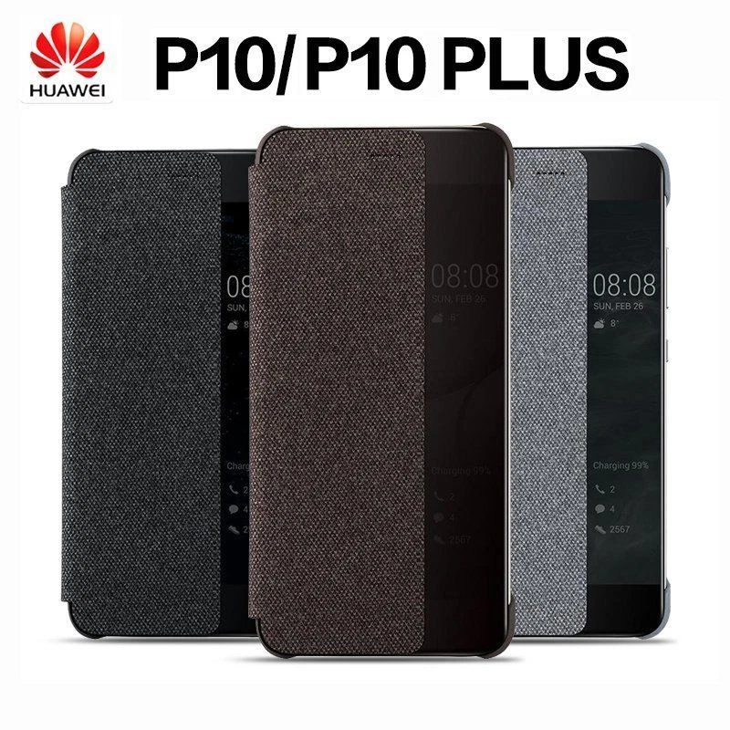 Capa de couro flip 100% original oficial para Huawei P10 Plus Smart View - Imagem 1 de 4