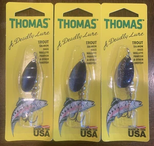 3 Packs Thomas Special Spinn 1/4 OZ Silver Blue - Picture 1 of 1