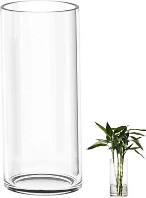 TSKDKIT Glas Blumenvase Zylinder 40cm Hoch Handgemacht Vase für Tischdeko - Bild 1 von 4