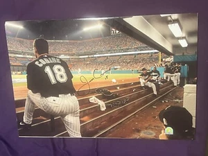 JEFF CONINE SIGNED 12 X 18 Photo (Some Damage) Mounted On Coreboard w/MLB Holo - Picture 1 of 3