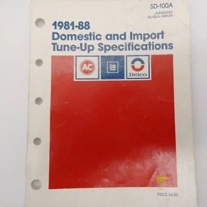 1981-1988 Domestic and Import Tune-Up Specifications SD-100A Great Shape - Picture 1 of 3