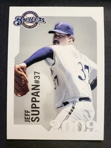 Tarjeta Jeff Suppan 2009 Milwaukee Brewers Police Two Rivers - Imagen 1 de 2