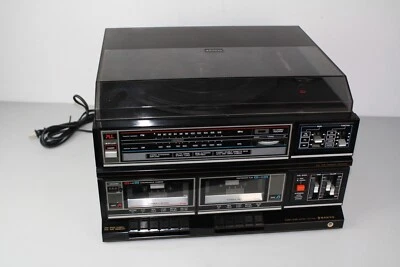 SANYO GXT-707A Stereo System Dual Cassette, Turntable & AM/FM Radio USED - Image 1 of 4