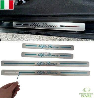 Kit 4 Battitacco Sottoporta PER Alfa Romeo 156 159 Mito Giulietta Giulia Stelvio - Immagine 1 di 4