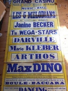 Vintage Theatre poster Grand Casino Enghien-les-Bains music hall 1940/50s France - Picture 1 of 5
